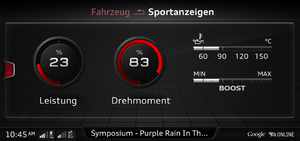 Audi MMI MIB2 SportHMI mockup